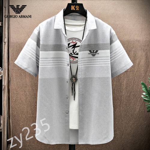 Armani Shirts Short Sleeved For Men #849782 $34.00 USD, Wholesale Replica Armani Shirts