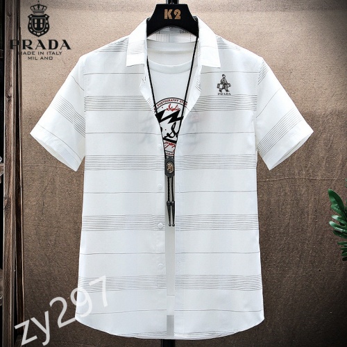 Prada Shirts Short Sleeved For Men #849791 $34.00 USD, Wholesale Replica Prada Shirts