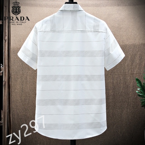 Replica Prada Shirts Short Sleeved For Men #849791 $34.00 USD for Wholesale