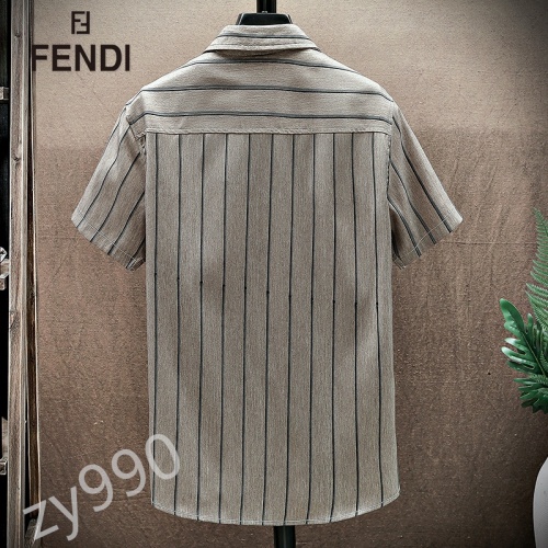 Replica Fendi Shirts Short Sleeved For Men #849798 $34.00 USD for Wholesale