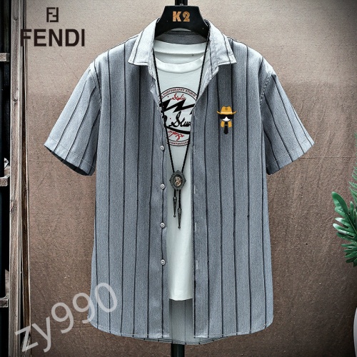 Fendi Shirts Short Sleeved For Men #849799 $34.00 USD, Wholesale Replica Fendi Shirts