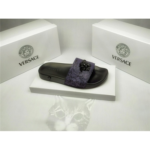 Replica Versace Slippers For Men #850109 $40.00 USD for Wholesale