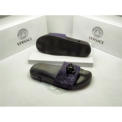 Replica Versace Slippers For Men #850109 $40.00 USD for Wholesale