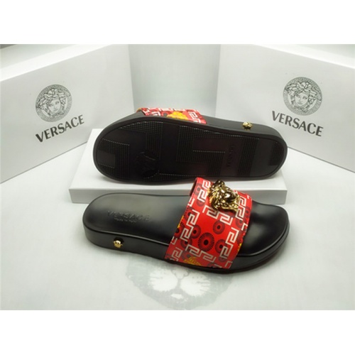 Replica Versace Slippers For Men #850111 $40.00 USD for Wholesale
