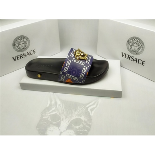 Replica Versace Slippers For Men #850112 $40.00 USD for Wholesale