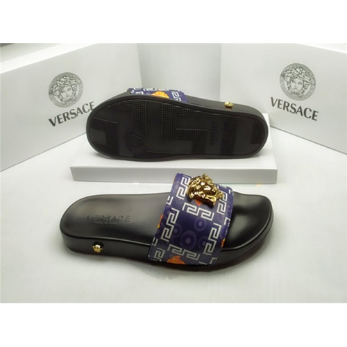 Replica Versace Slippers For Men #850112 $40.00 USD for Wholesale