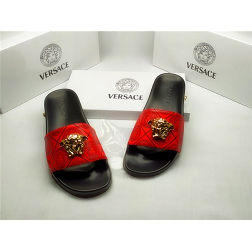 Replica Versace Slippers For Men #850113 $40.00 USD for Wholesale