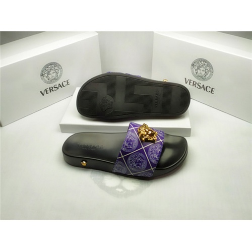 Replica Versace Slippers For Men #850114 $40.00 USD for Wholesale