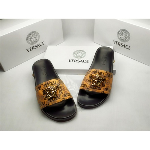 Replica Versace Slippers For Men #850115 $40.00 USD for Wholesale