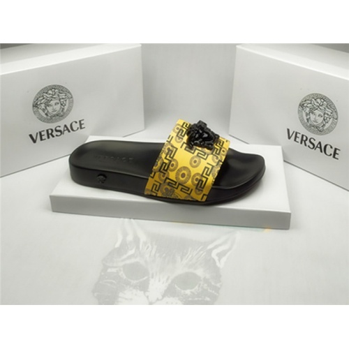 Replica Versace Slippers For Men #850117 $40.00 USD for Wholesale