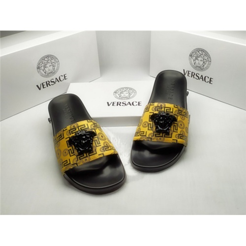 Replica Versace Slippers For Men #850117 $40.00 USD for Wholesale