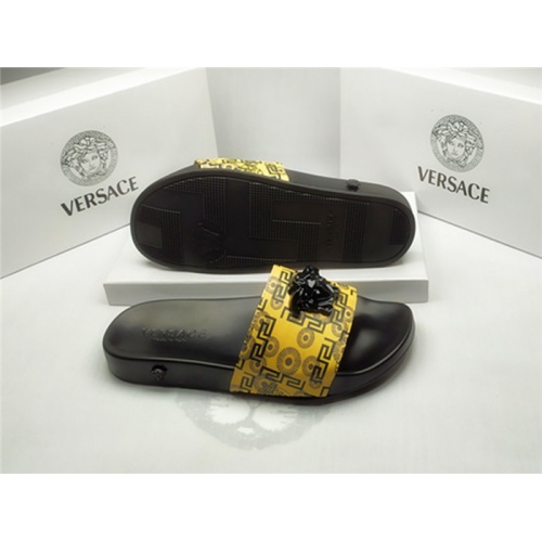 Replica Versace Slippers For Men #850117 $40.00 USD for Wholesale