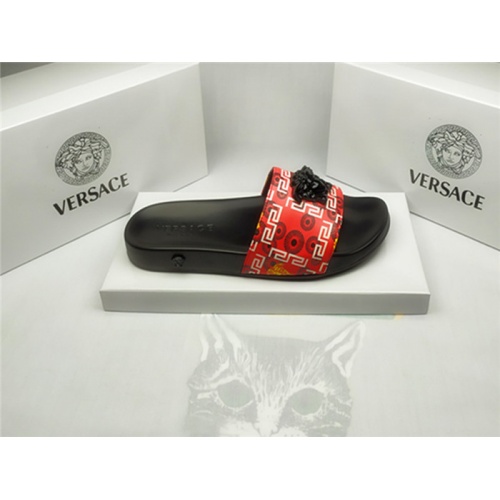 Replica Versace Slippers For Men #850118 $40.00 USD for Wholesale