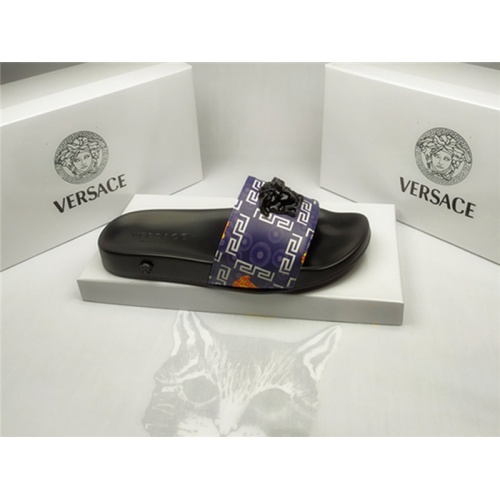 Replica Versace Slippers For Men #850119 $40.00 USD for Wholesale