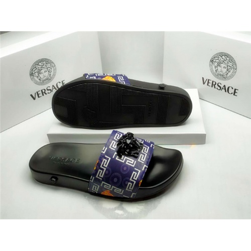 Replica Versace Slippers For Men #850119 $40.00 USD for Wholesale