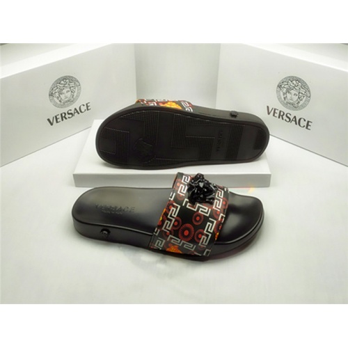 Replica Versace Slippers For Men #850120 $40.00 USD for Wholesale