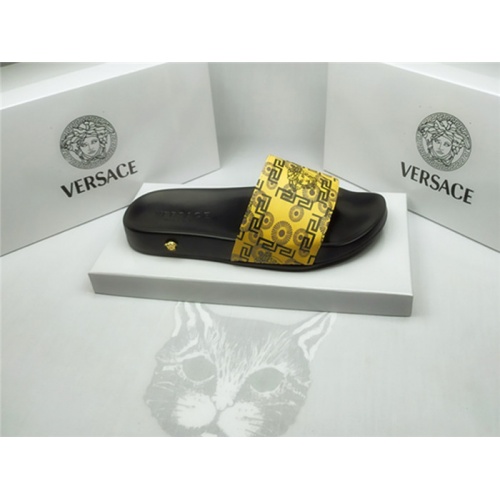 Replica Versace Slippers For Men #850121 $40.00 USD for Wholesale