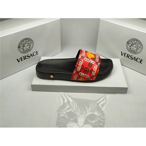 Replica Versace Slippers For Men #850122 $40.00 USD for Wholesale
