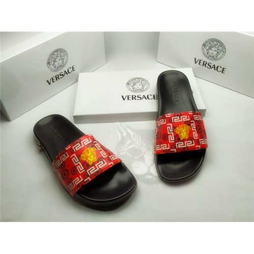 Replica Versace Slippers For Men #850122 $40.00 USD for Wholesale