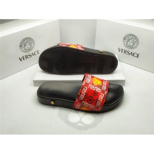 Replica Versace Slippers For Men #850122 $40.00 USD for Wholesale