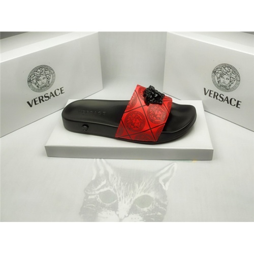 Replica Versace Slippers For Men #850126 $40.00 USD for Wholesale