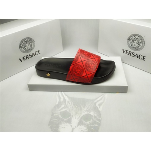 Replica Versace Slippers For Men #850127 $40.00 USD for Wholesale