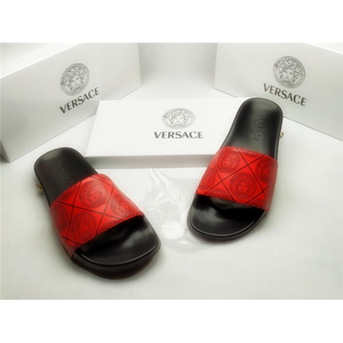 Replica Versace Slippers For Men #850127 $40.00 USD for Wholesale
