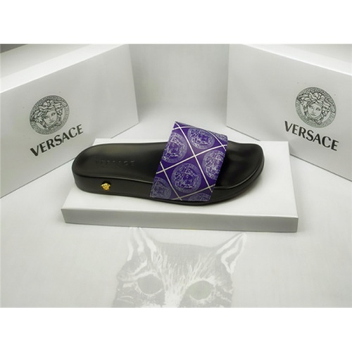 Replica Versace Slippers For Men #850129 $40.00 USD for Wholesale