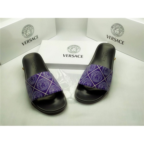 Replica Versace Slippers For Men #850129 $40.00 USD for Wholesale