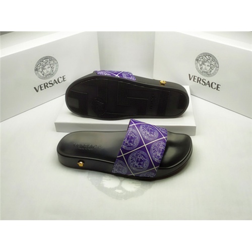 Replica Versace Slippers For Men #850129 $40.00 USD for Wholesale