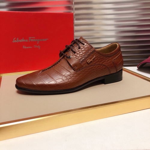 Replica Ferragamo Leather Shoes For Men #850517 $82.00 USD for Wholesale