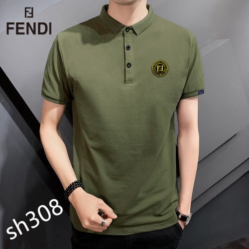 Replica Fendi T-Shirts Short Sleeved For Men #850632 $29.00 USD for Wholesale