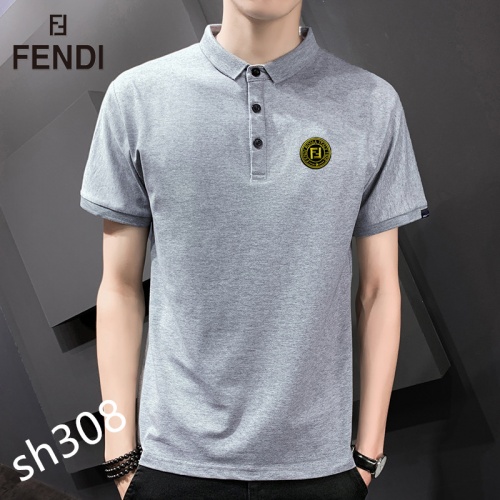 Replica Fendi T-Shirts Short Sleeved For Men #850633 $29.00 USD for Wholesale