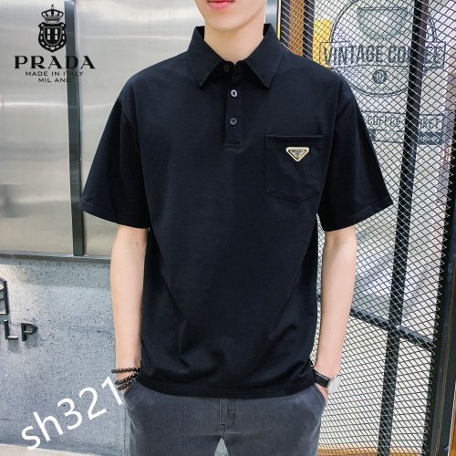 Prada T-Shirts Short Sleeved For Men #850642 $29.00 USD, Wholesale Replica Prada T-Shirts