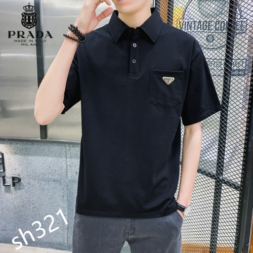 Replica Prada T-Shirts Short Sleeved For Men #850642 $29.00 USD for Wholesale