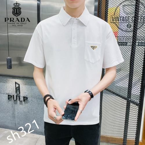 Replica Prada T-Shirts Short Sleeved For Men #850643 $29.00 USD for Wholesale