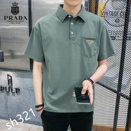 Prada T-Shirts Short Sleeved For Men #850644 $29.00 USD, Wholesale Replica Prada T-Shirts