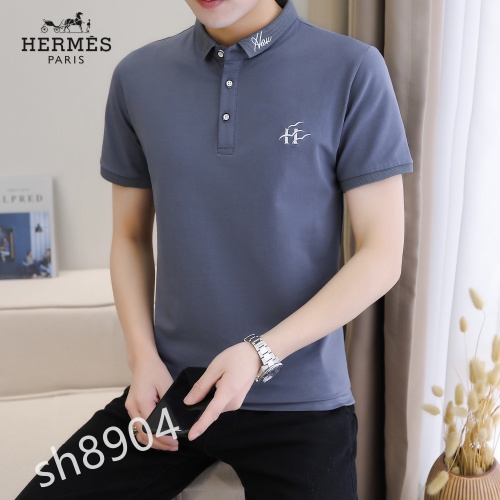 Replica Hermes T-Shirts Short Sleeved For Men #850645 $29.00 USD for Wholesale