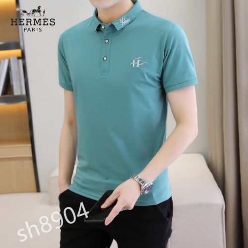 Replica Hermes T-Shirts Short Sleeved For Men #850646 $29.00 USD for Wholesale