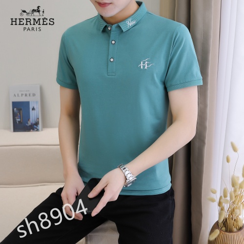 Replica Hermes T-Shirts Short Sleeved For Men #850646 $29.00 USD for Wholesale