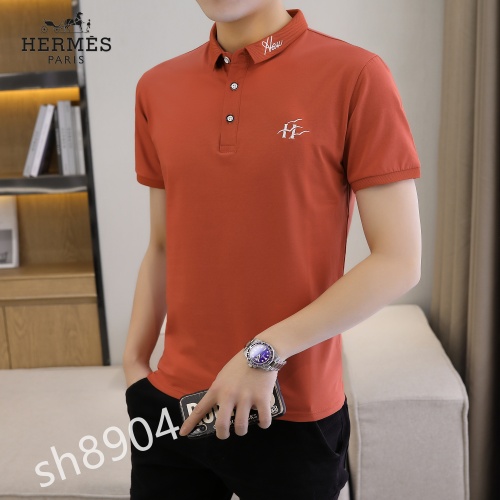 Replica Hermes T-Shirts Short Sleeved For Men #850647 $29.00 USD for Wholesale