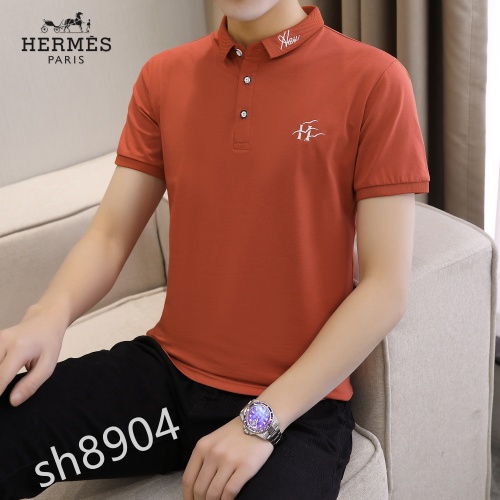 Replica Hermes T-Shirts Short Sleeved For Men #850647 $29.00 USD for Wholesale