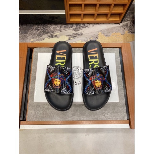 Replica Versace Slippers For Men #850748 $52.00 USD for Wholesale