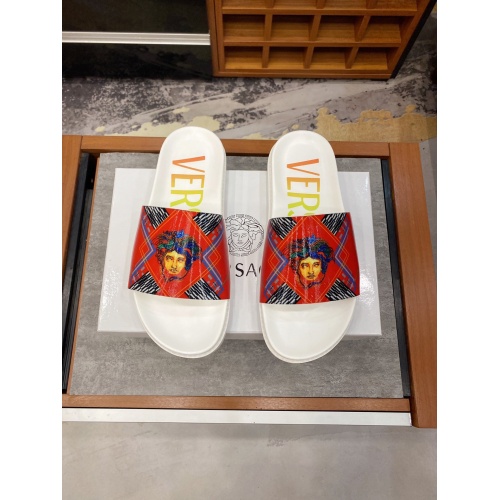 Replica Versace Slippers For Men #850749 $52.00 USD for Wholesale