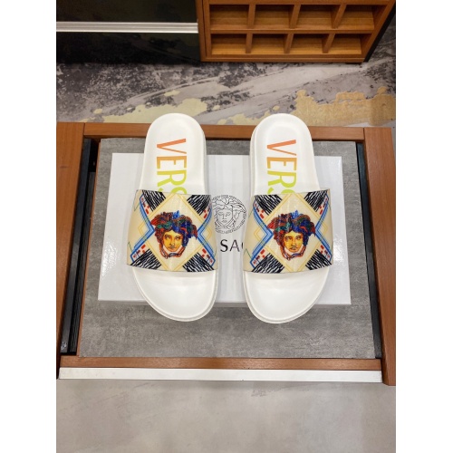 Replica Versace Slippers For Men #850750 $52.00 USD for Wholesale