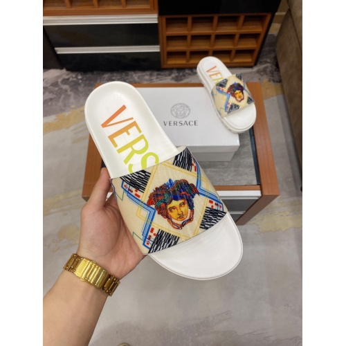 Replica Versace Slippers For Men #850750 $52.00 USD for Wholesale