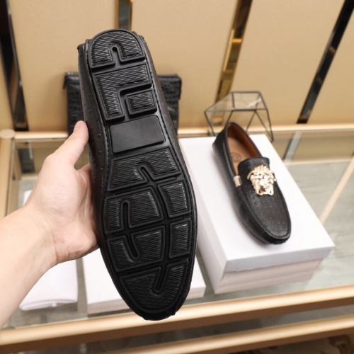 Replica Versace Leather Shoes For Men #850798 $85.00 USD for Wholesale
