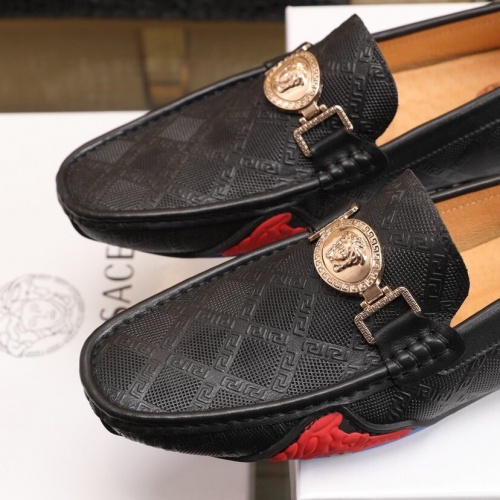 Replica Versace Leather Shoes For Men #850799 $85.00 USD for Wholesale