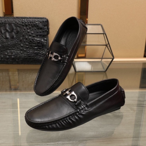 Ferragamo Leather Shoes For Men #850801 $85.00 USD, Wholesale Replica Salvatore Ferragamo Leather Shoes