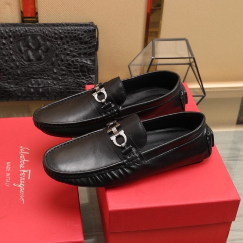 Replica Ferragamo Leather Shoes For Men #850801 $85.00 USD for Wholesale